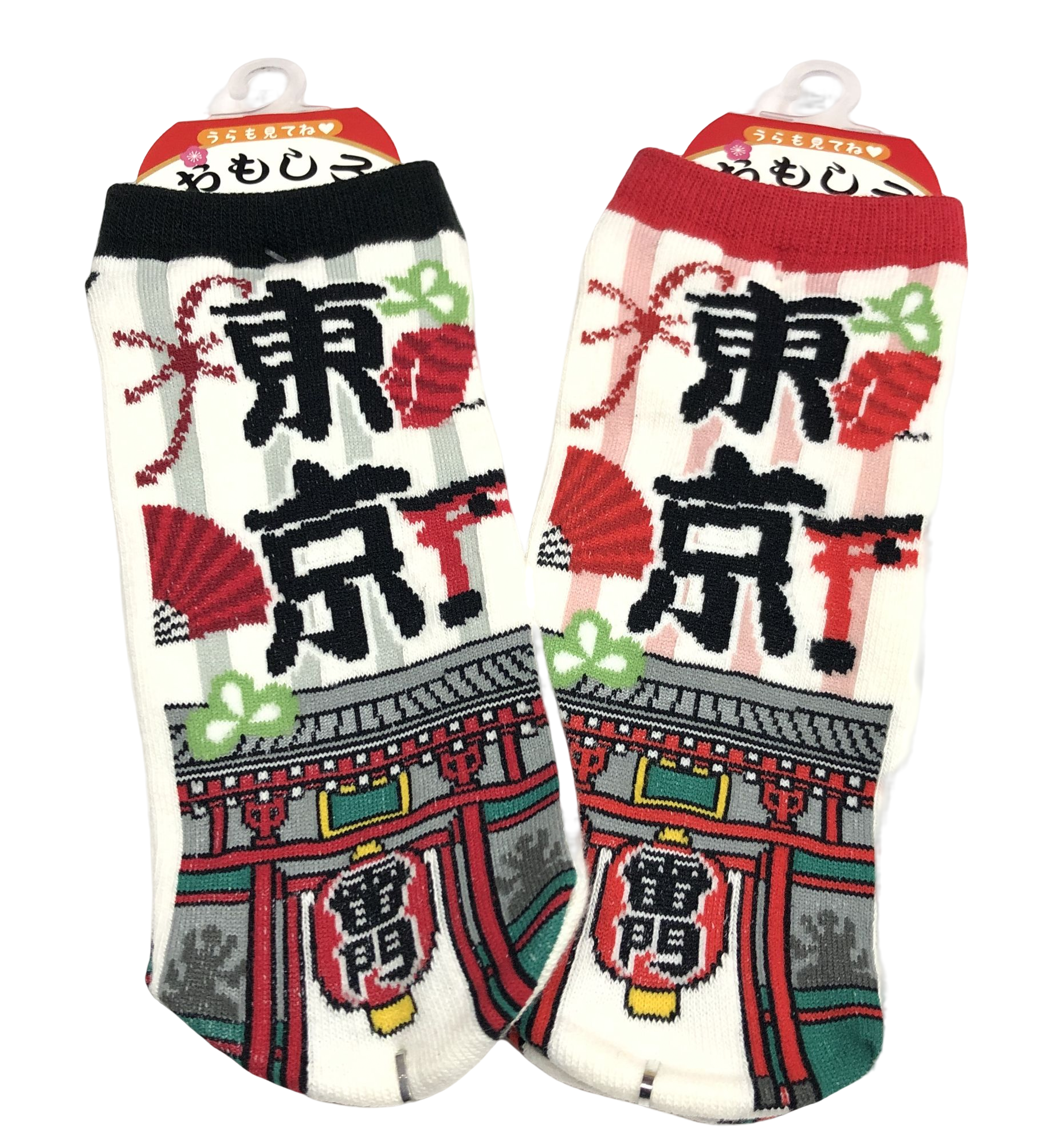 東京と雷門を描いたスーベニアソックス